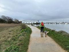 Walking away from the ferry at Warsash